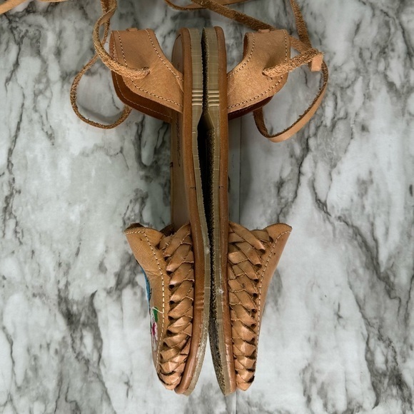 Artesanias Garibay Authentic Mexican Sandals-‎ Sz 7 - Picture 4 of 9